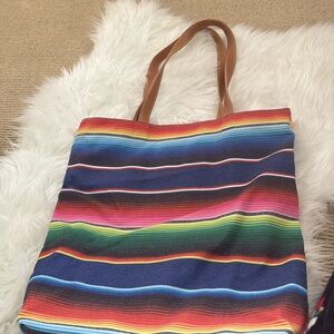 Bloomingdales colorful, festive tote